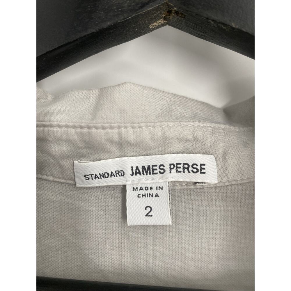 James Perse Button Up Shirt Women Size 2 Quiet Luxury Preppy Office Siren 1122 - Picture 6 of 11